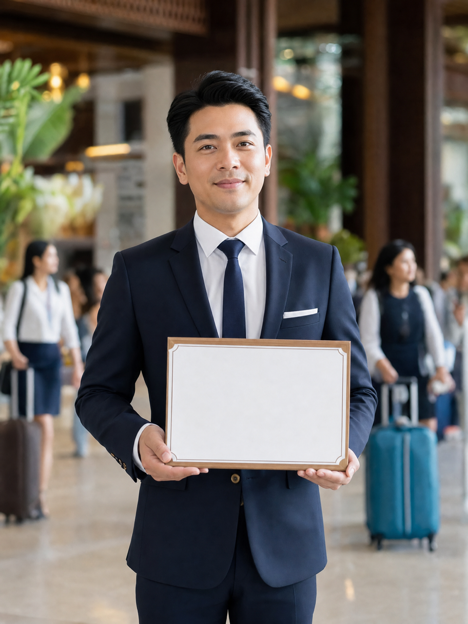Personal greeter holding a name sign at Phu Quoc Airport